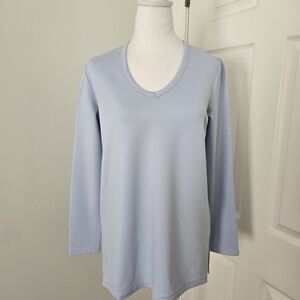 Workshop Republic Clothing Soft Blue Long Sleeve Top